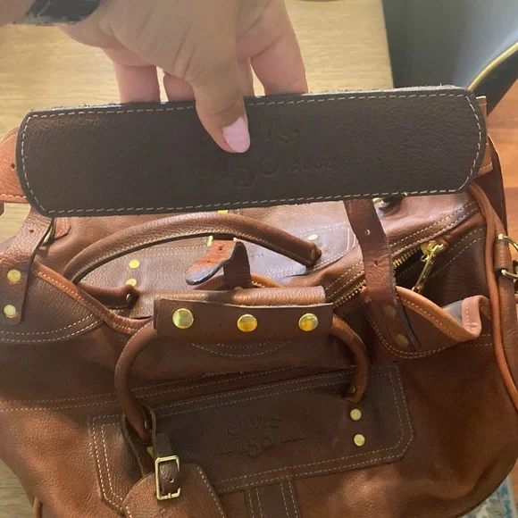 Orvis leather duffel bag - Picture 3 of 5